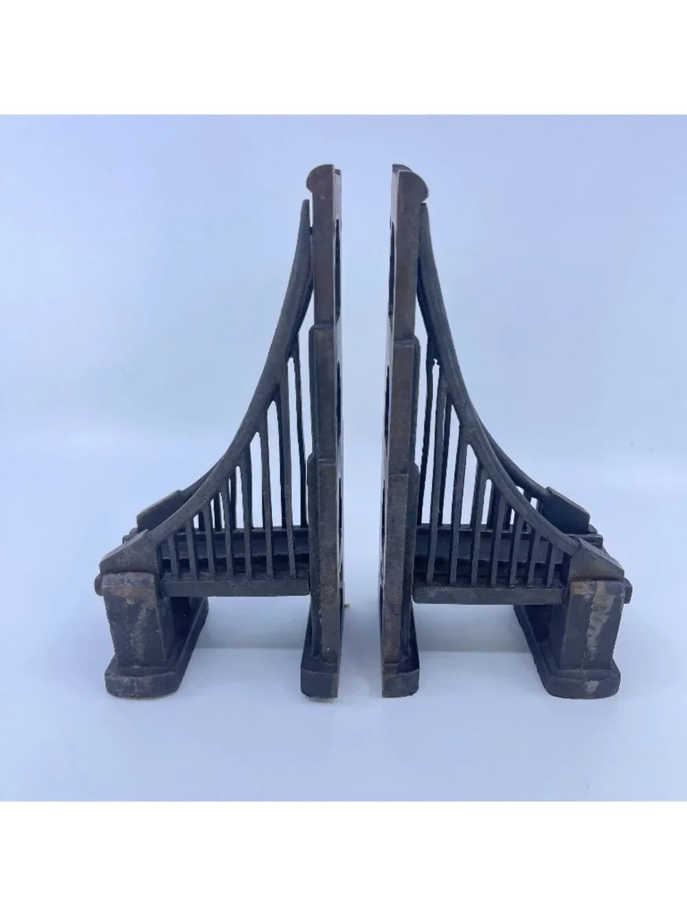 vintage restoration hardware golden gate bridge cast iron bookends